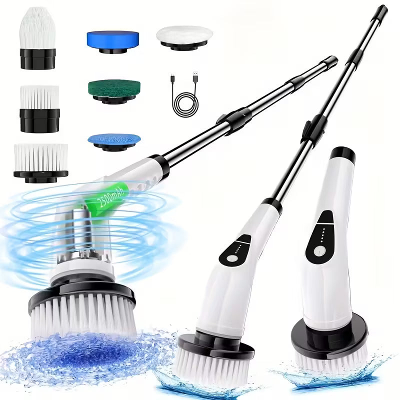 7-in-1 Electric Cleaning Brush – Cordless Spin Scrubber for Bathroom, Kitchen & Floors