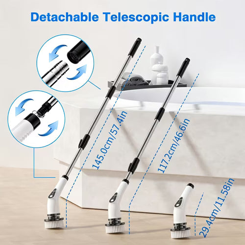 7-in-1 Electric Cleaning Brush – Cordless Spin Scrubber for Bathroom, Kitchen & Floors